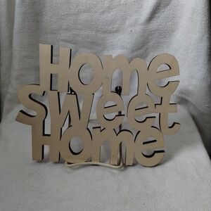 Natural Wood 'Home Sweet Home' Wall Decor